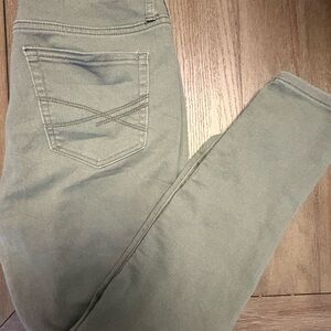 Aeropostale Olive Green Jeggings - Slim Stretch Fit